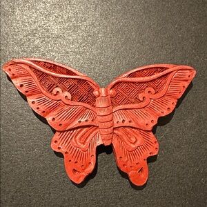 Rare Vintage Cinnabar Butterfly